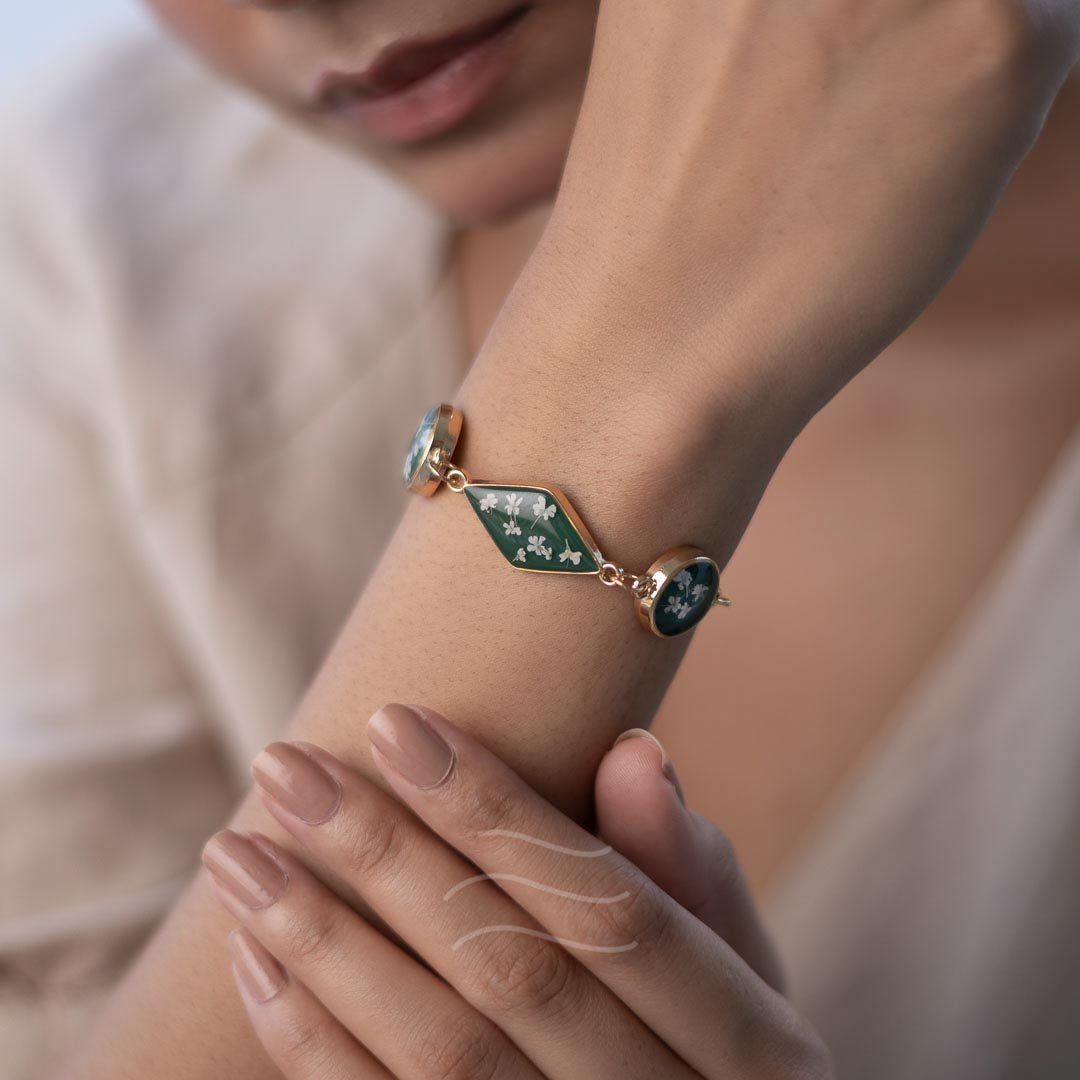 Orion Bracelet - Real flower Jewellery - Leafy Affair