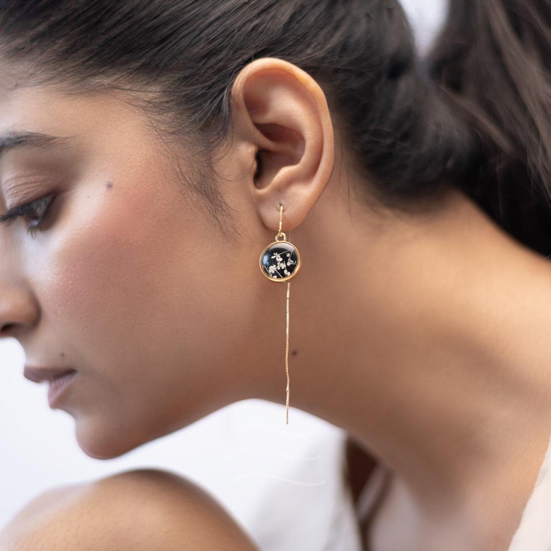 Capella Earrings - Real flower Jewellery - Leafy Affair