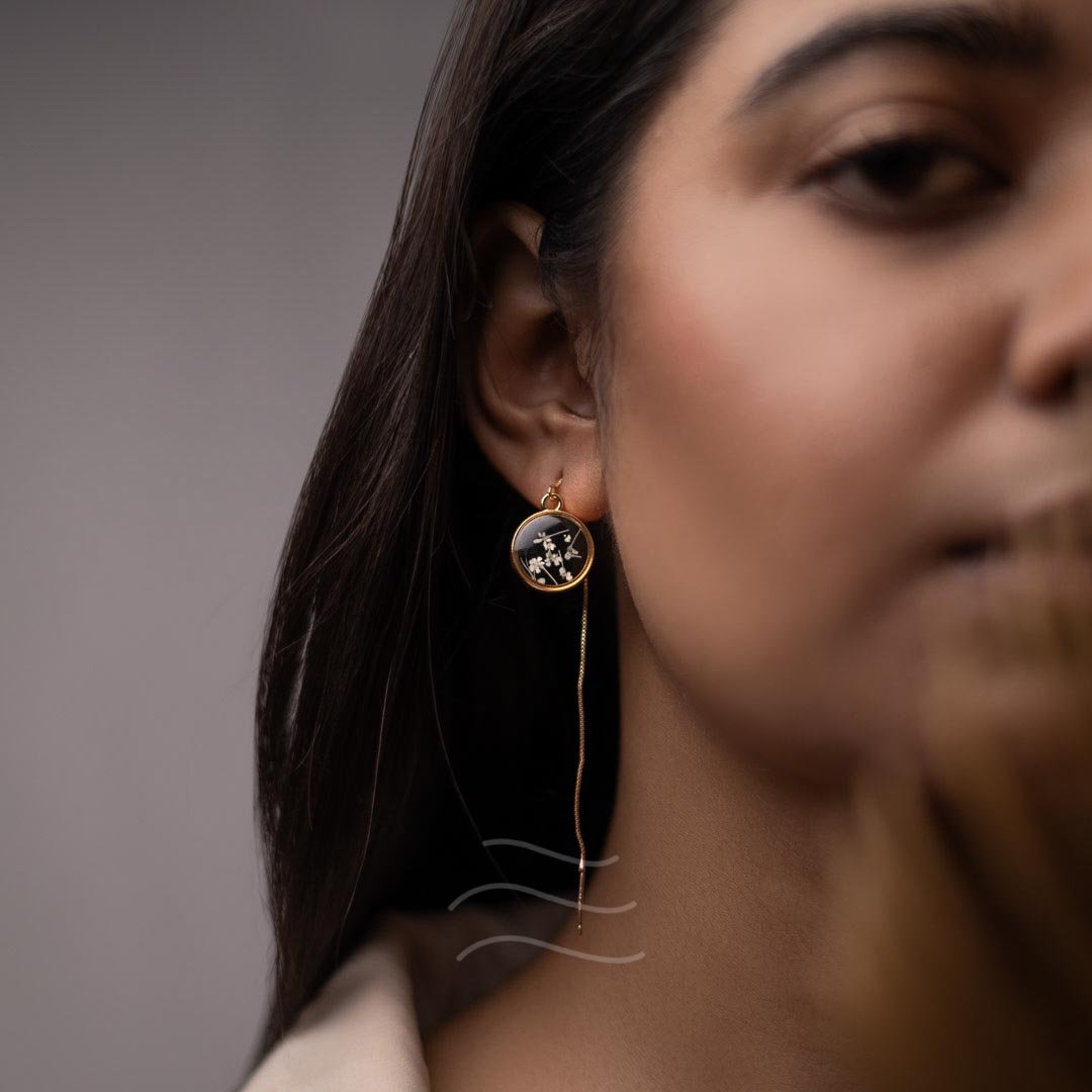 Capella Earrings - Real flower Jewellery - Leafy Affair