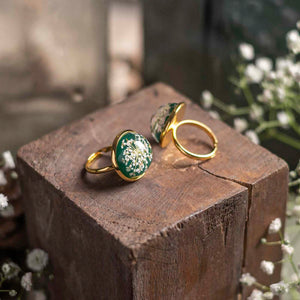 Emerald Living Lace Ring