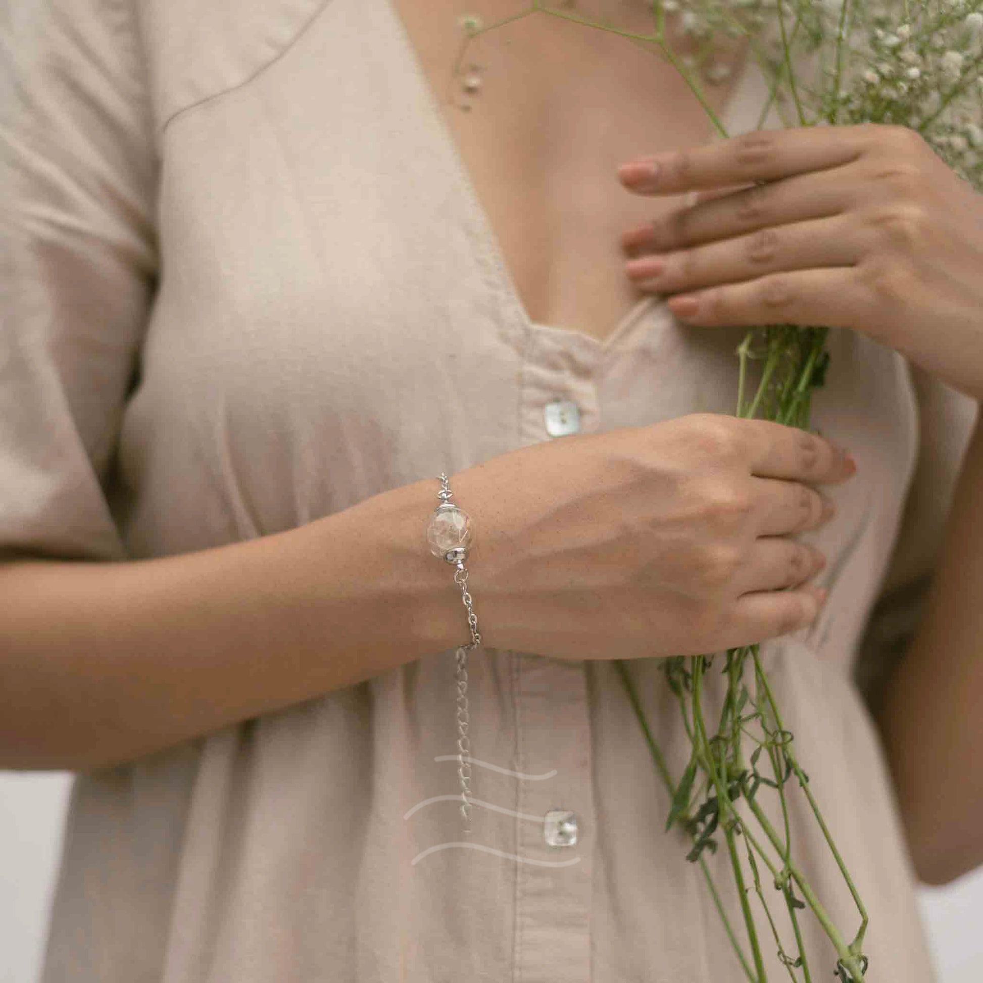 Dandelion - A Promise Bracelet - Real flower Jewellery - Leafy Affair