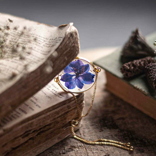 Neptune's Bloom Bracelet - Real flower Jewellery - Leafy Affair
