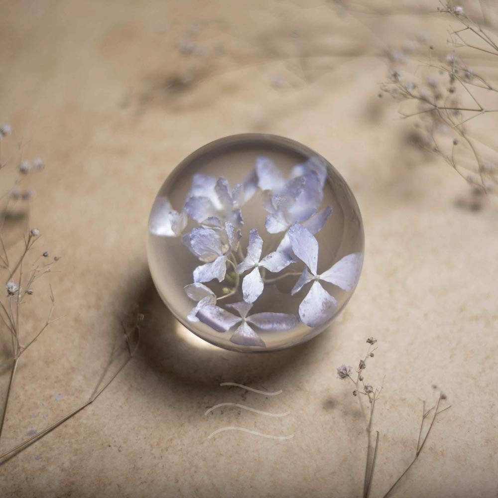 Orb of Abundance Paperweight - Real flower Jewellery - Leafy Affair
