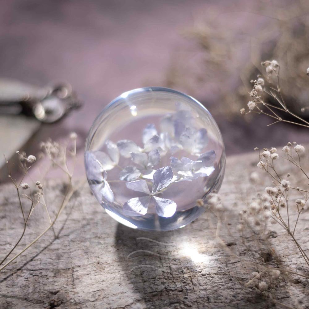 Orb of Abundance Paperweight - Real flower Jewellery - Leafy Affair