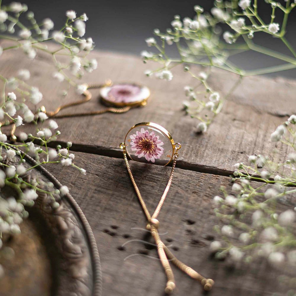 Sugarplum Fairy Bracelet - Real flower Jewellery - Leafy Affair
