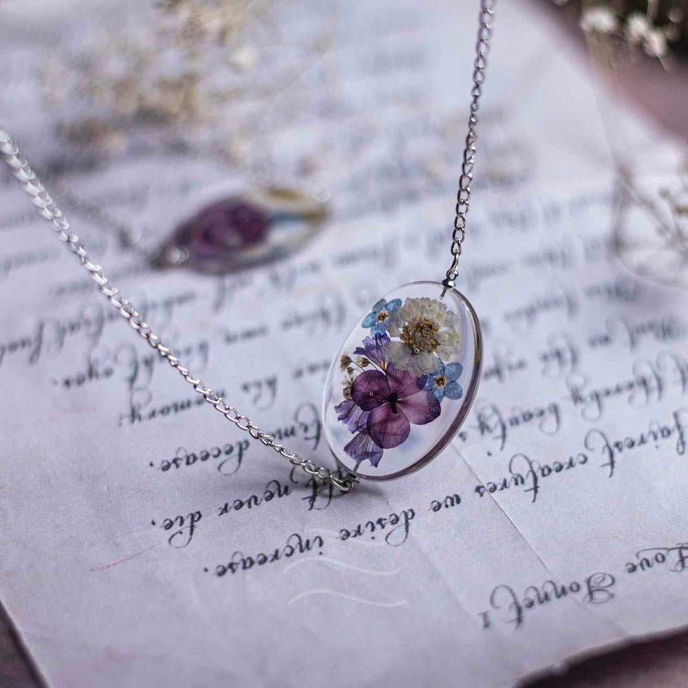 Forget-me-not Set - Real flower Jewellery - Leafy Affair