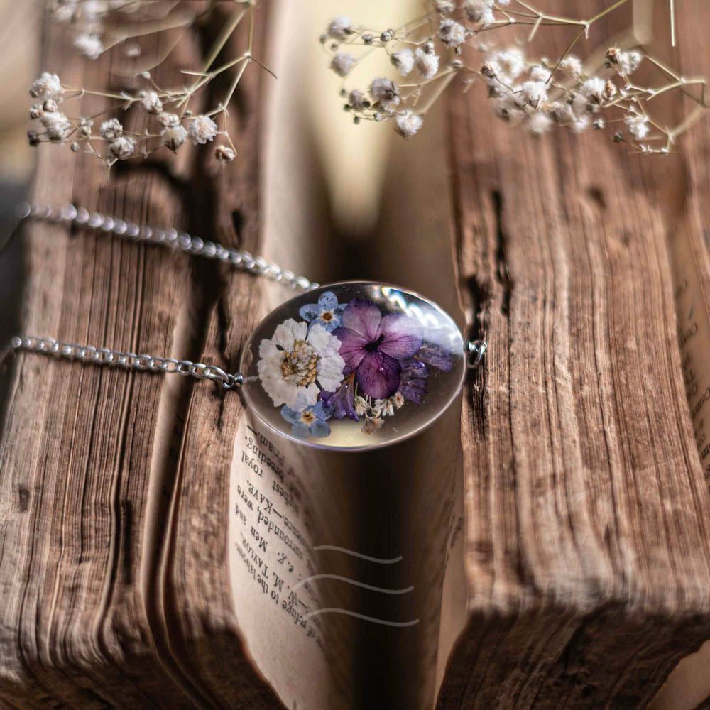 Fairy Dictionary Necklace - Real flower Jewellery - Leafy Affair
