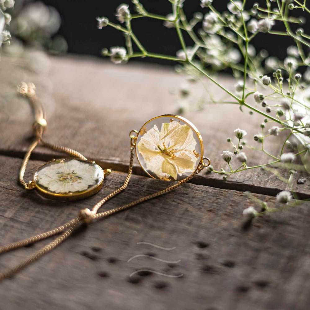 Swansong Bracelet - Real flower Jewellery - Leafy Affair