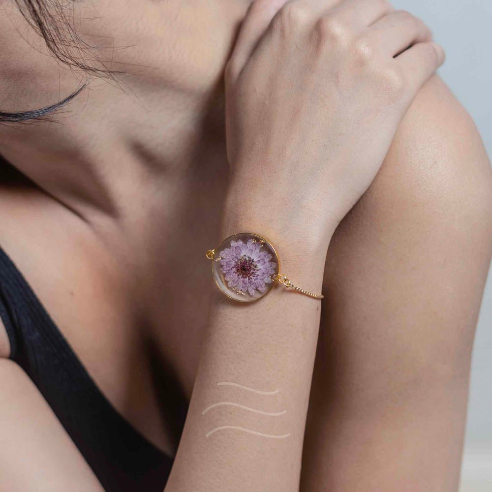 Sugarplum Fairy Bracelet - Real flower Jewellery - Leafy Affair