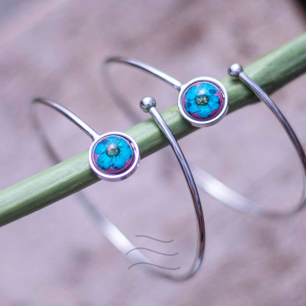 Turquoise Seas Set - Real flower Jewellery - Leafy Affair