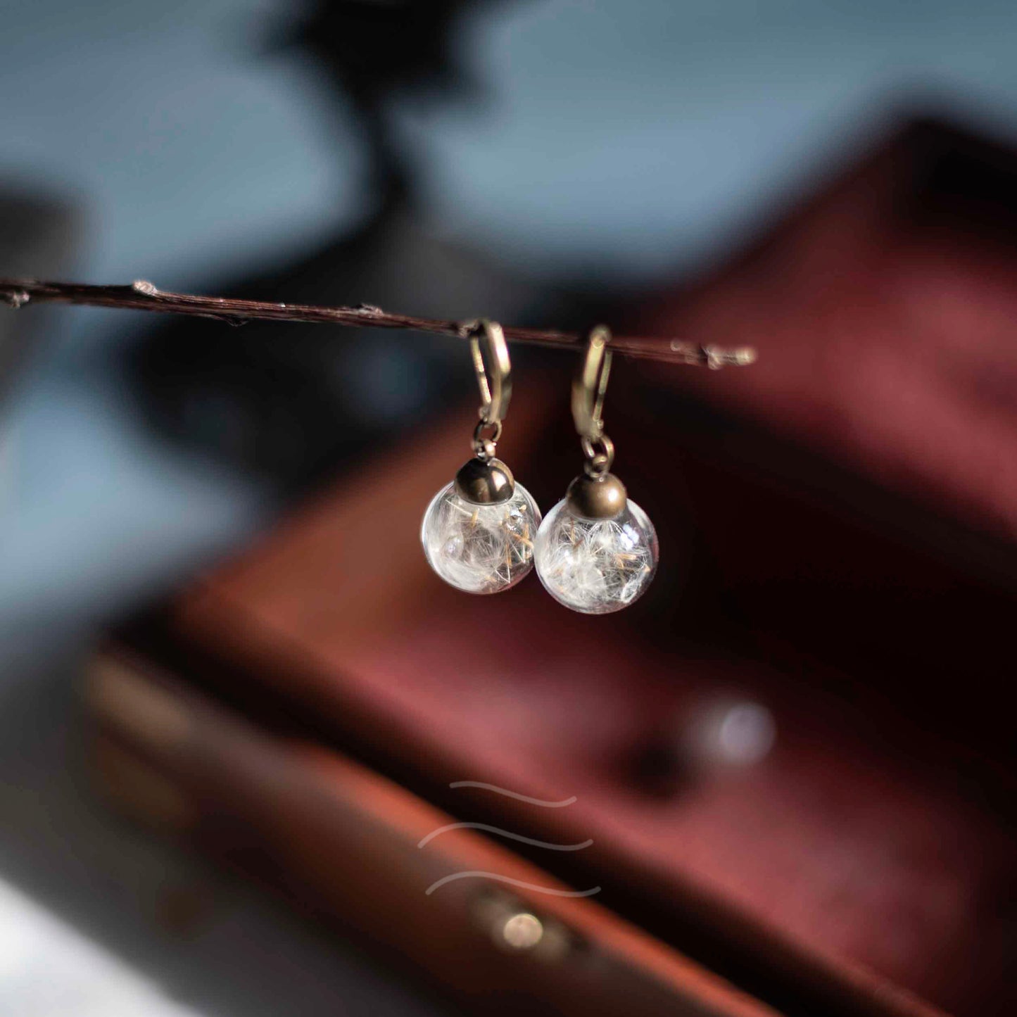 Dandelion Dangler Earrings - Real flower Jewellery - Leafy Affair