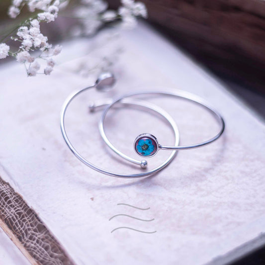 Minimalistic Plum Blossom Bracelet - Real flower Jewellery - Leafy Affair
