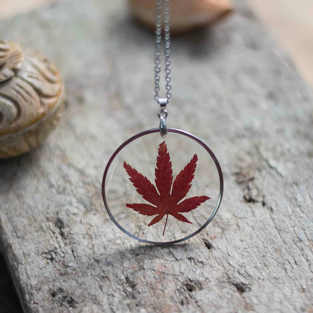 The Fall Locket - Real flower Jewellery - Leafy Affair
