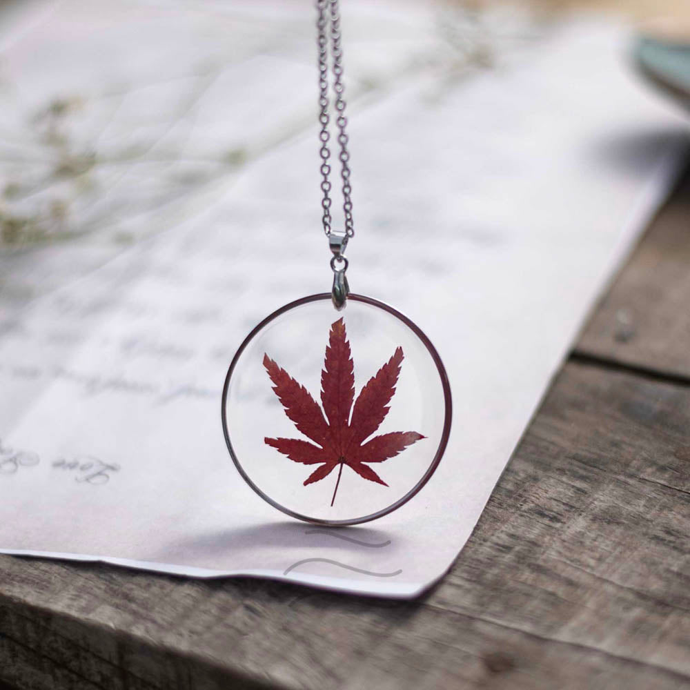 The Fall Locket - Real flower Jewellery - Leafy Affair