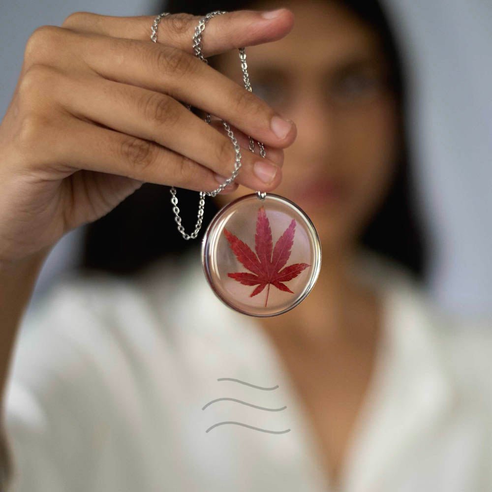 The Fall Locket - Real flower Jewellery - Leafy Affair