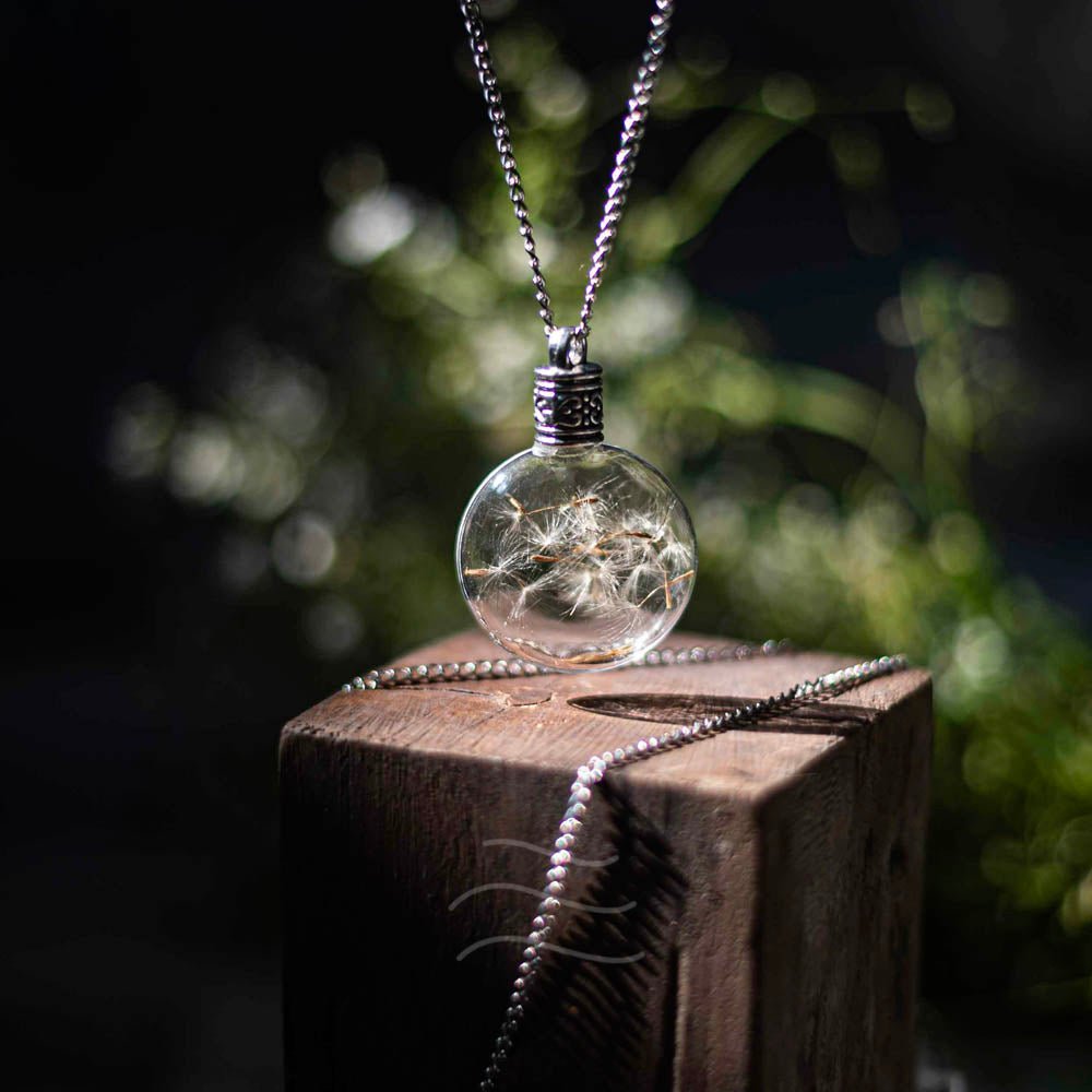Enchanted Fairy Dust Necklace - Real flower Jewellery - Leafy Affair