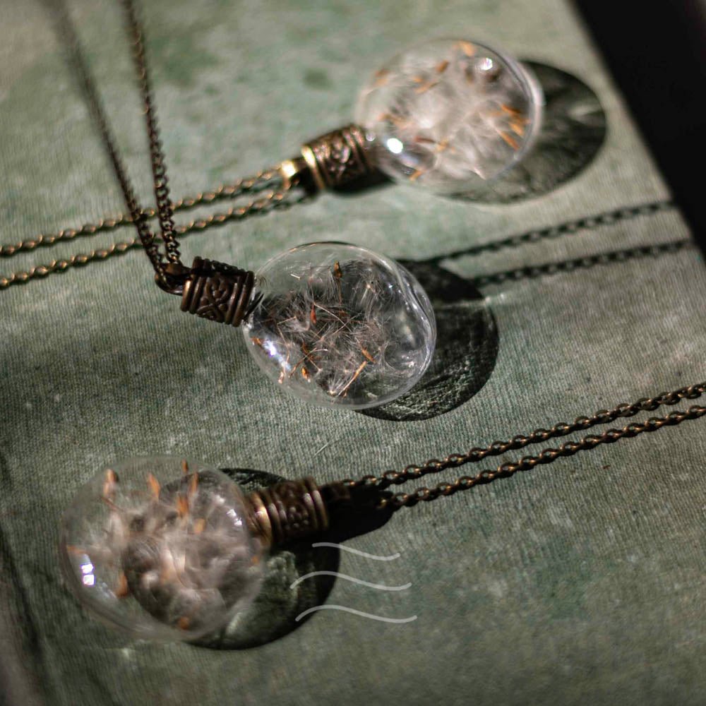 Enchanted Fairy Dust Necklace - Real flower Jewellery - Leafy Affair
