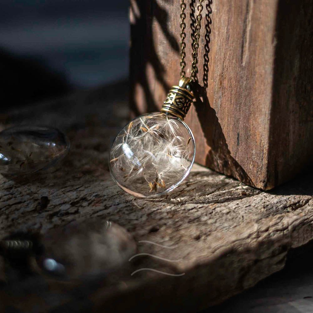 Enchanted Fairy Dust Necklace - Real flower Jewellery - Leafy Affair