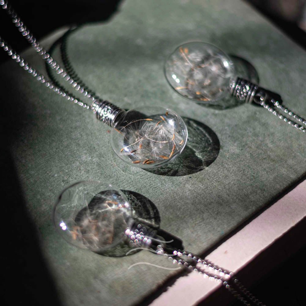 Enchanted Fairy Dust Necklace - Real flower Jewellery - Leafy Affair