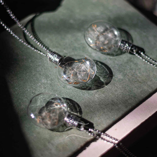 Enchanted Fairy Dust Necklace - Real flower Jewellery - Leafy Affair