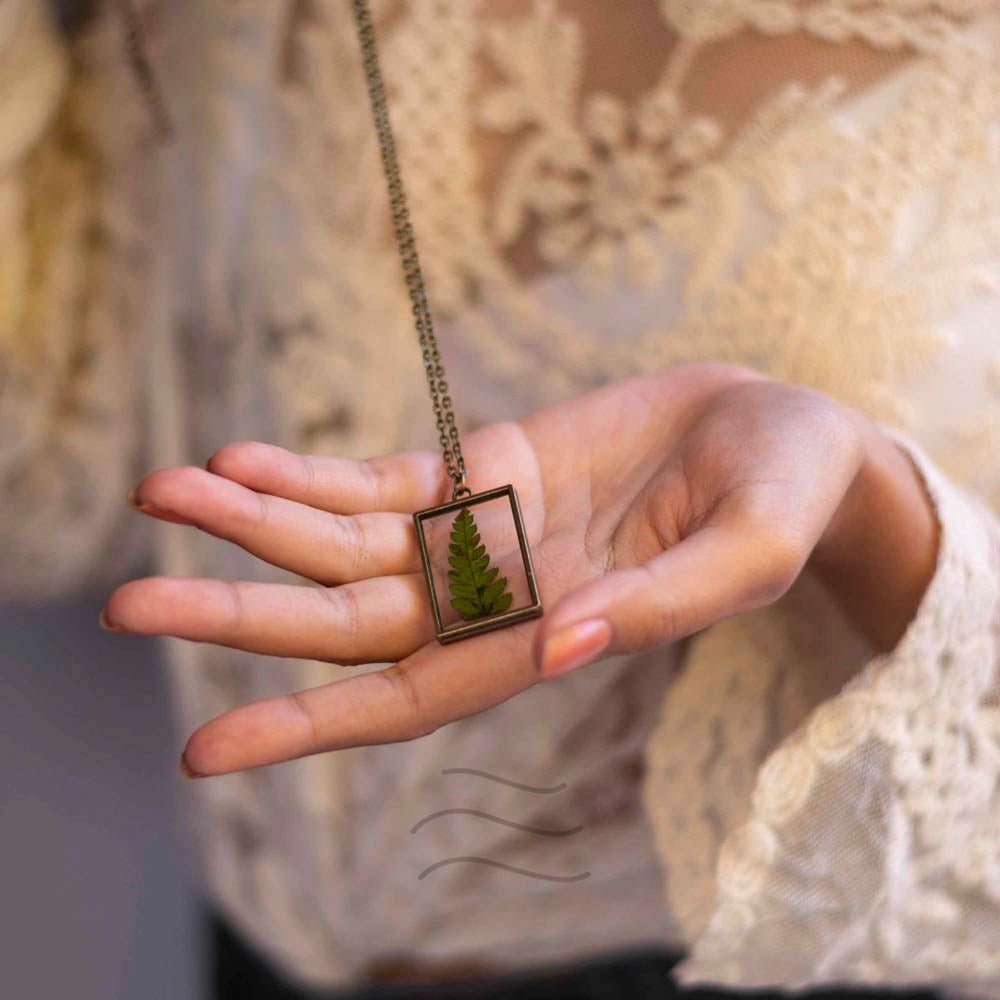 Secrets of a Forest (Feather Fern) - Real flower Jewellery - Leafy Affair