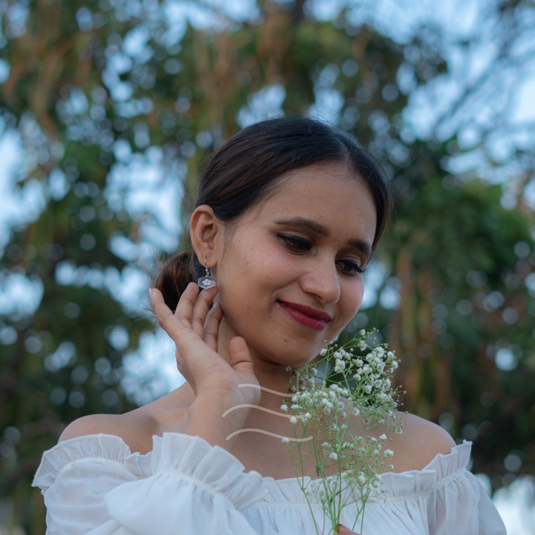 Forevermore Earrings - Real flower Jewellery - Leafy Affair