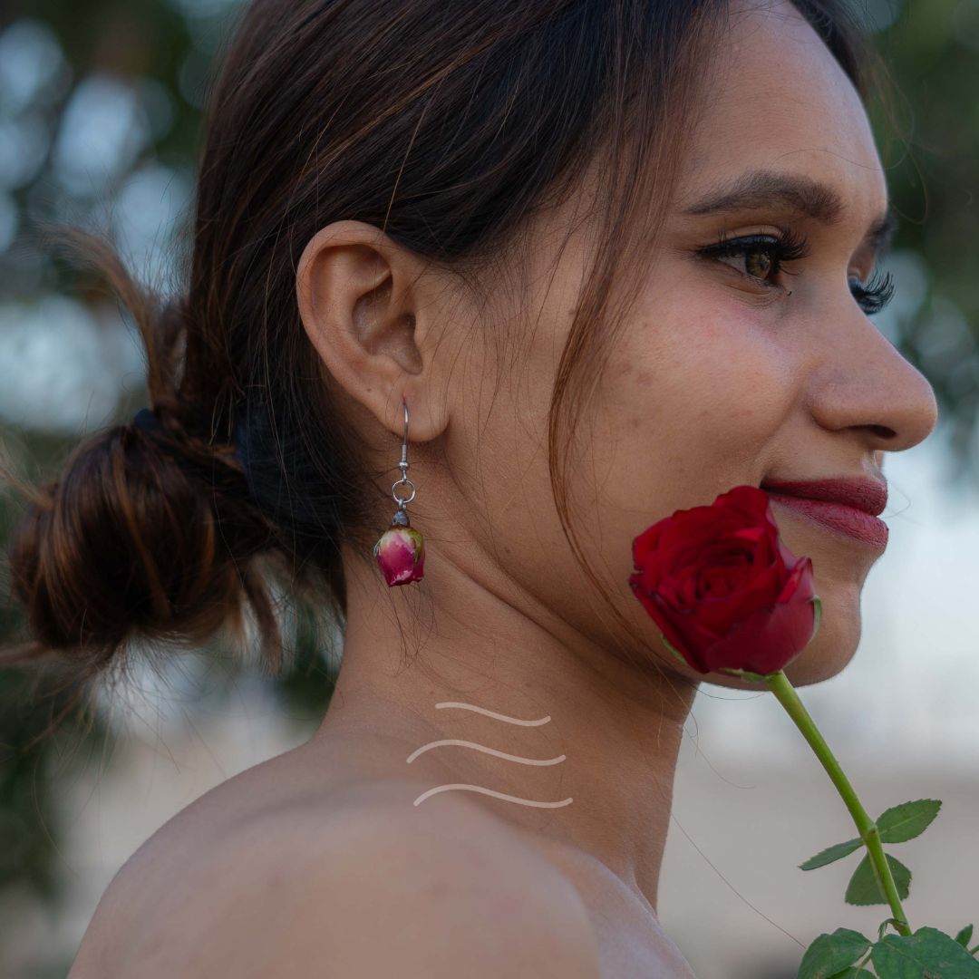 Mon Cherie Set - Real flower Jewellery - Leafy Affair