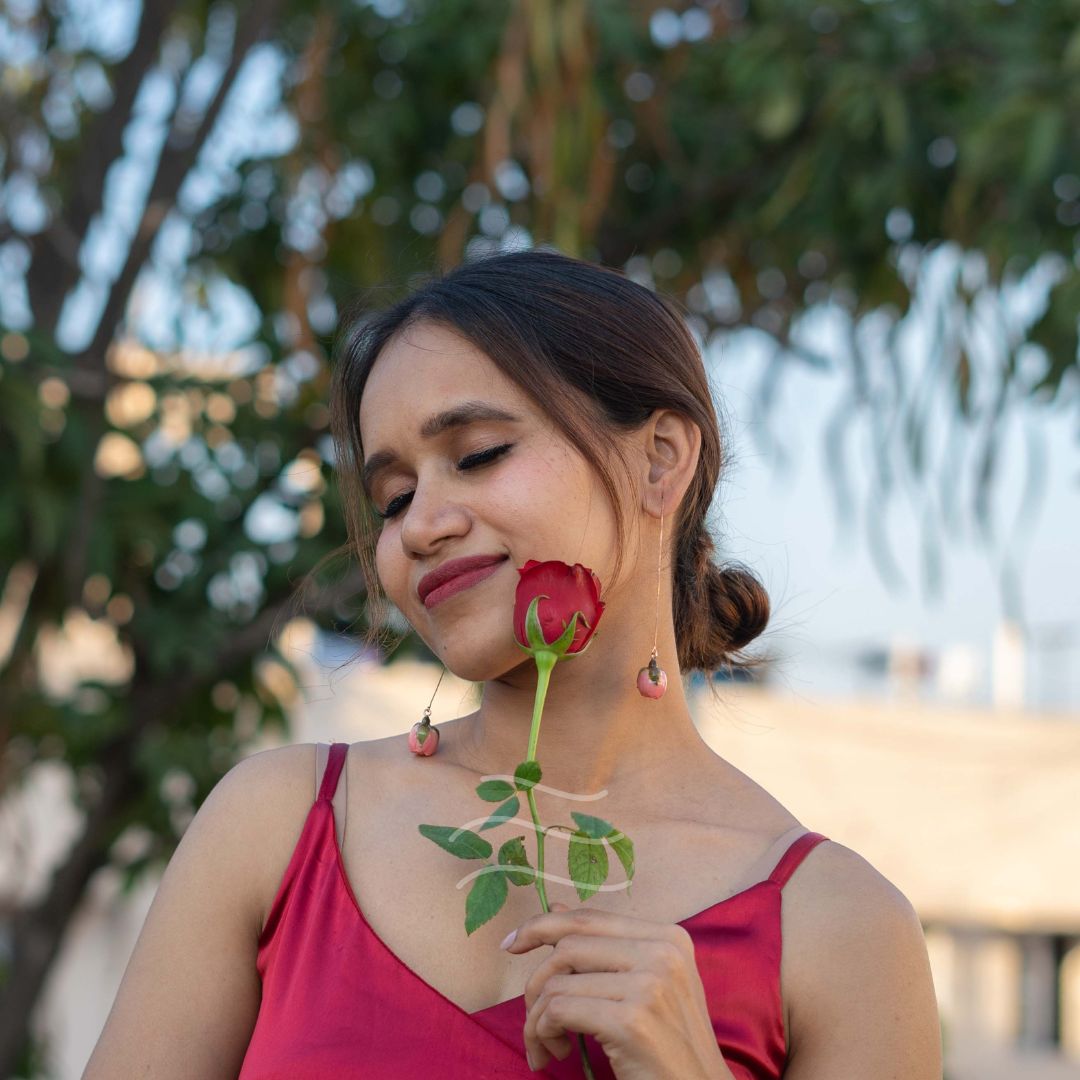 Coralie Set - Real flower Jewellery - Leafy Affair