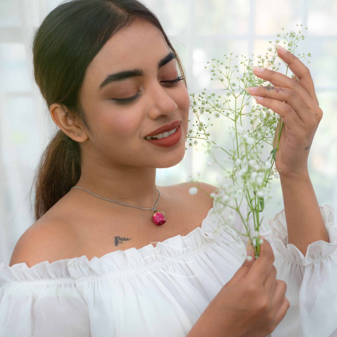Mon Cherie Set - Real flower Jewellery - Leafy Affair
