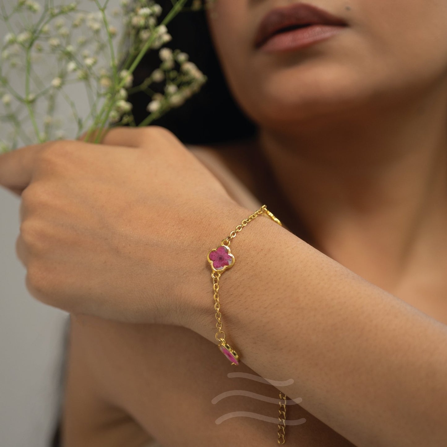 Heart Song Bracelet - Real flower Jewellery - Leafy Affair