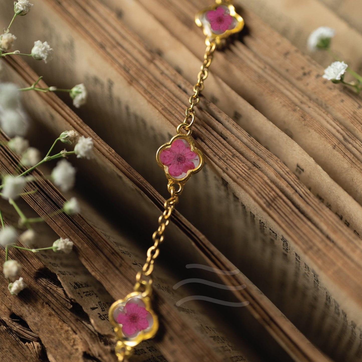 Heart Song Bracelet - Real flower Jewellery - Leafy Affair