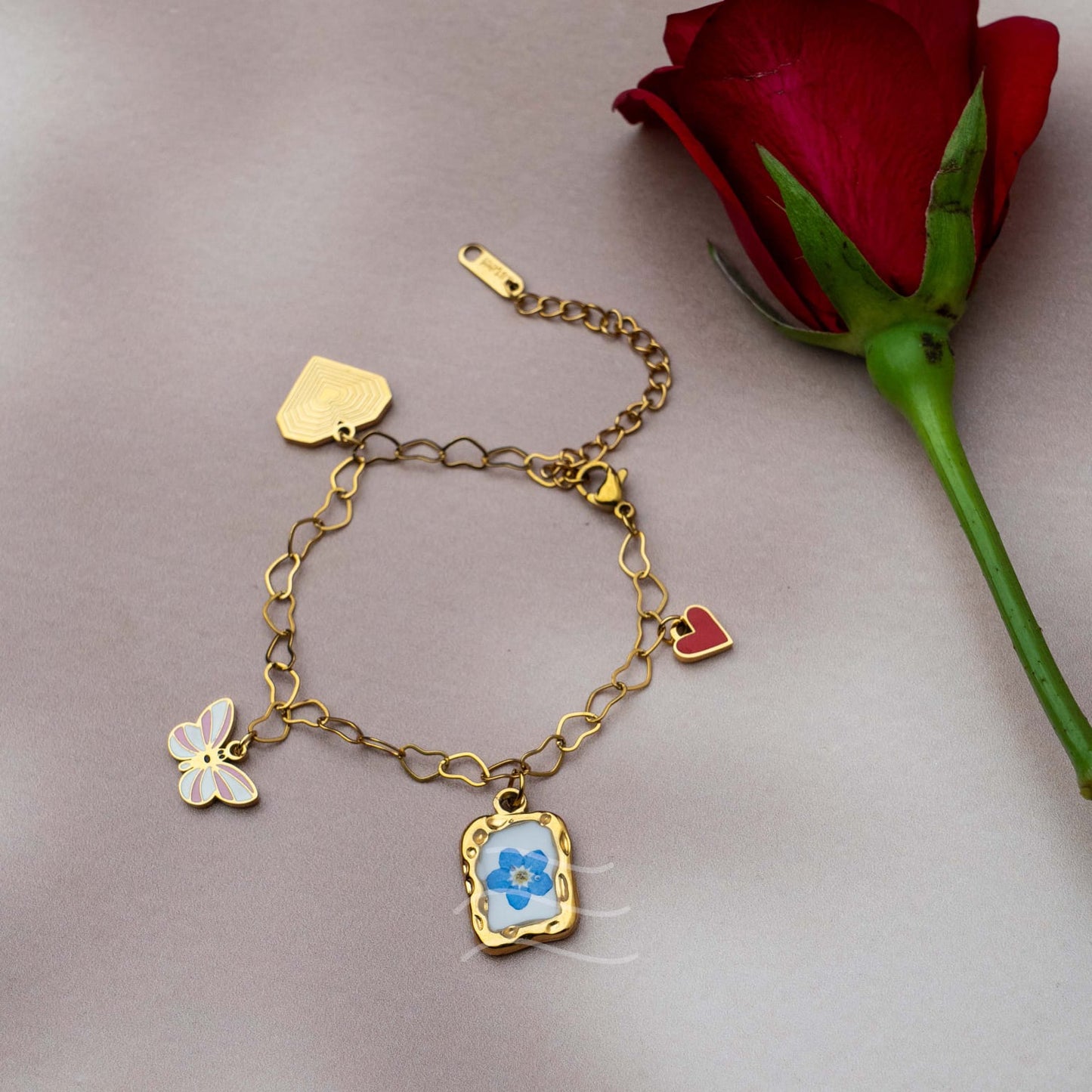 The Love Story Bracelet - Real flower Jewellery - Leafy Affair