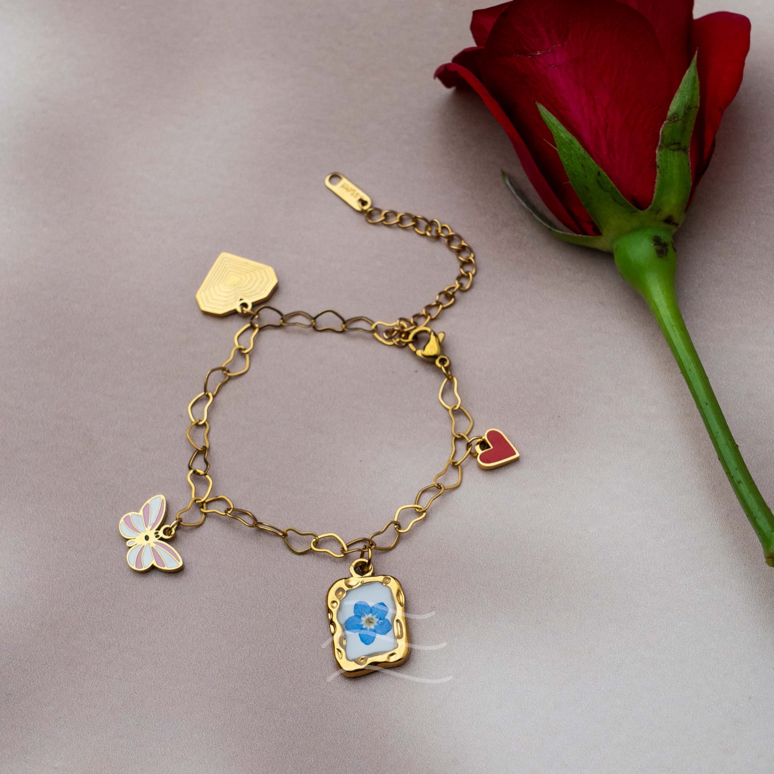 The Love Story Bracelet - Real flower Jewellery - Leafy Affair