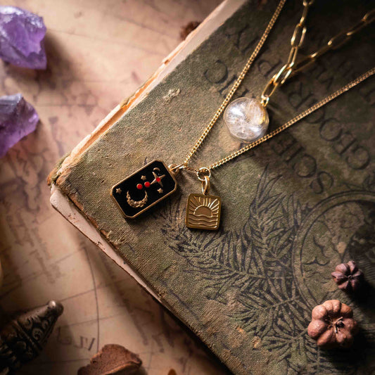 🌊 Cosmic Harmony Necklace - Real flower Jewellery - Leafy Affair