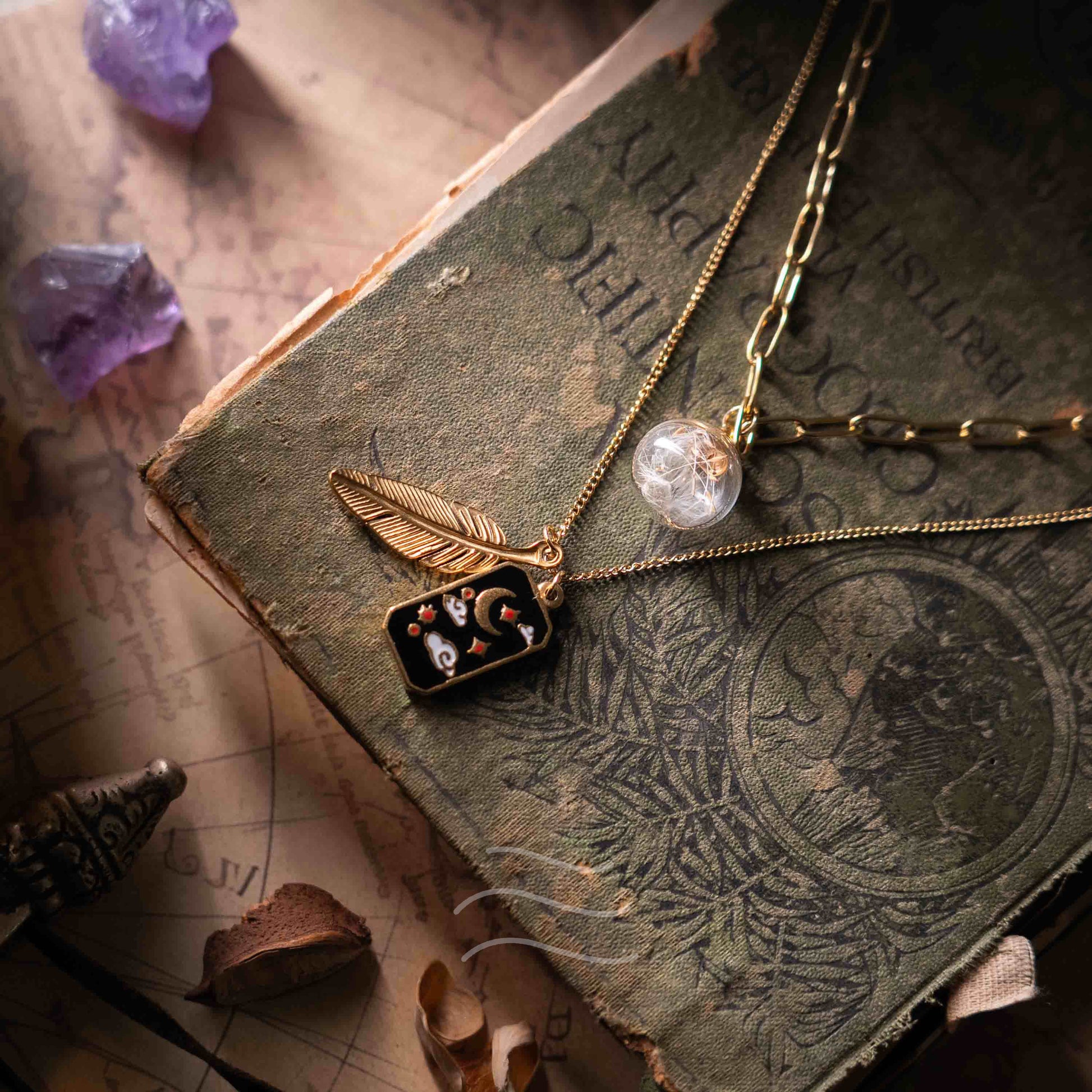 🌙 DreamKeeper Necklace - Real flower Jewellery - Leafy Affair